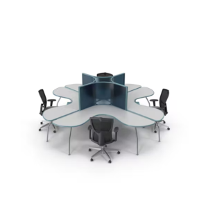 Jual Custom Meja Kubikal 4 Staff