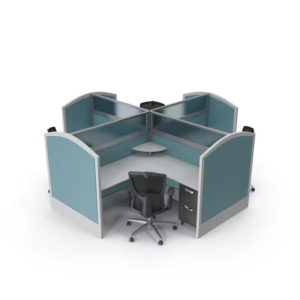 Jual Custom Meja Sekat 4 Seat