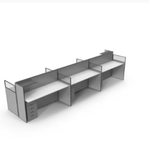 Jual Costum Meja Sekat 6 Seat